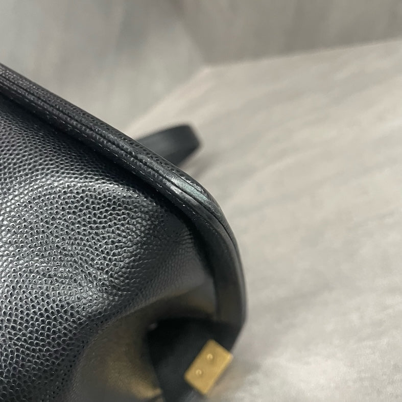 Chanel Leboy Medium-Large size Black-Gold CLAFSKIN