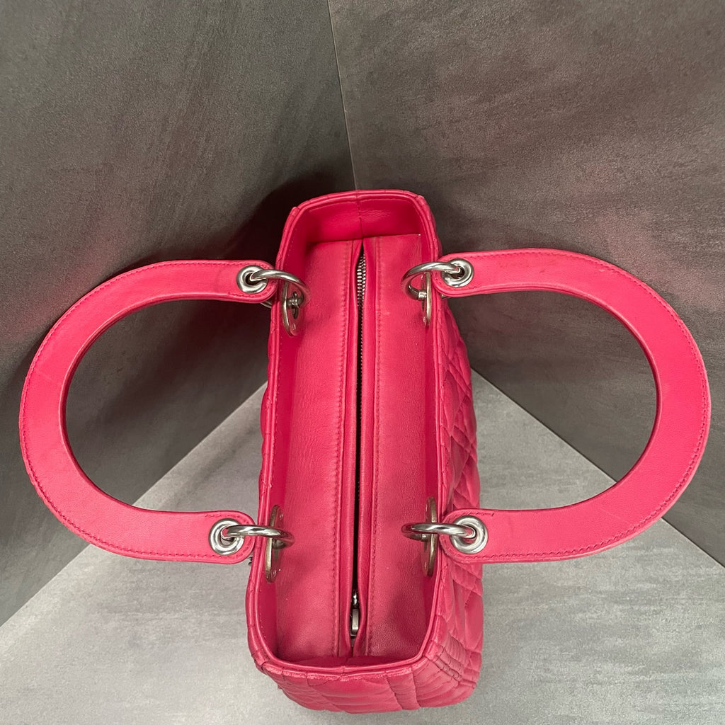 Dior Lady dior sheepskin middle size Pink