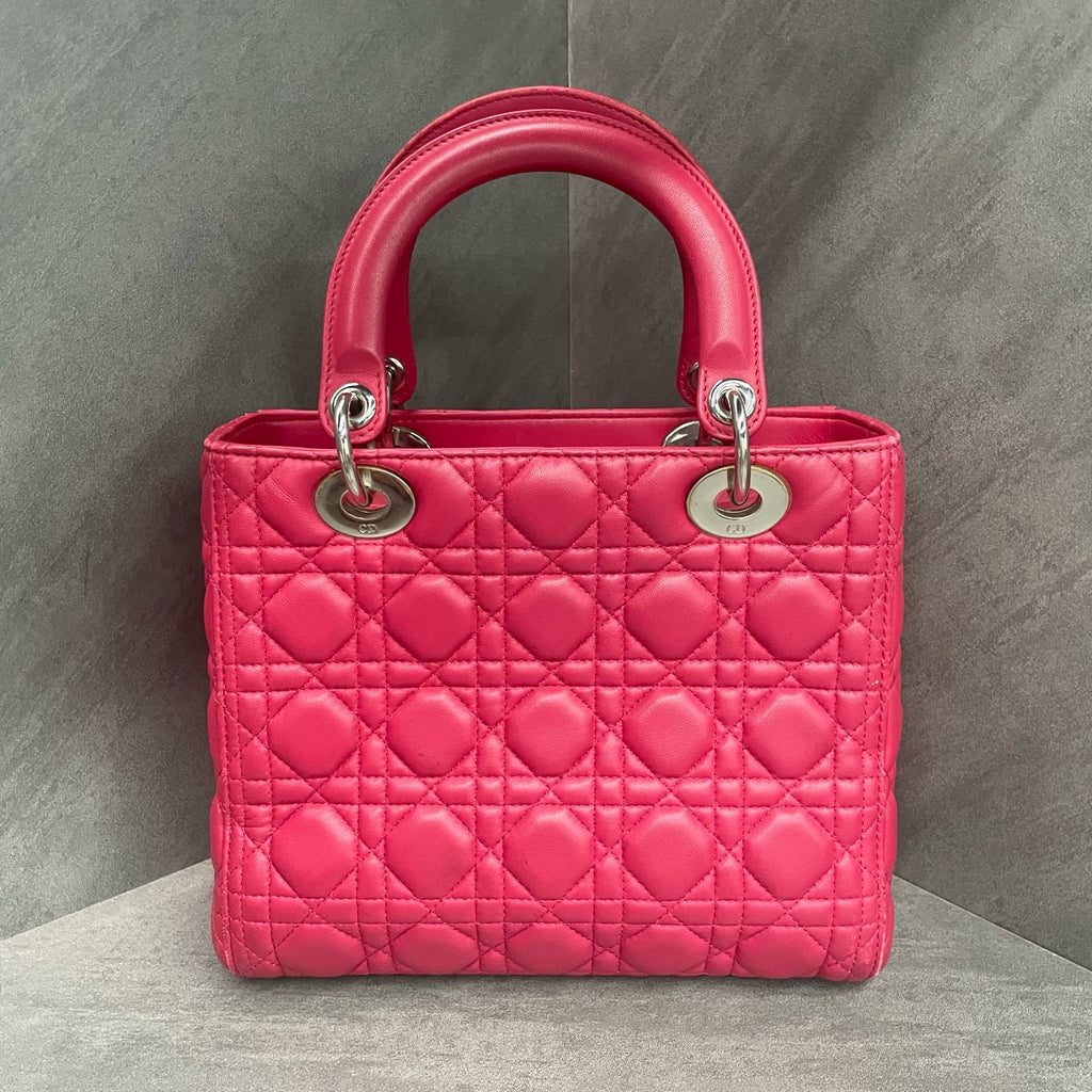 Dior Lady dior sheepskin middle size Pink