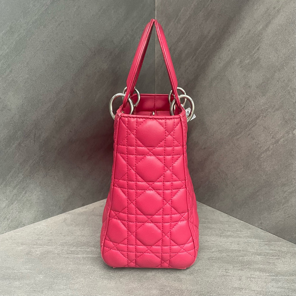 Dior Lady dior sheepskin middle size Pink
