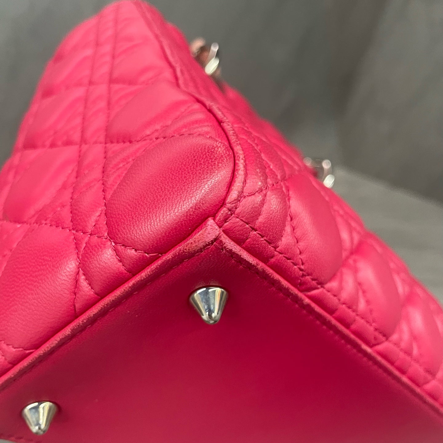 Dior Lady dior sheepskin middle size Pink