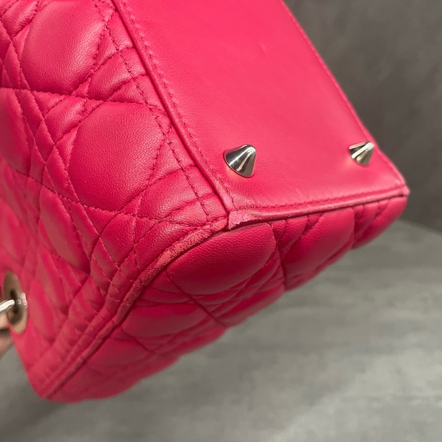 Dior Lady dior sheepskin middle size Pink