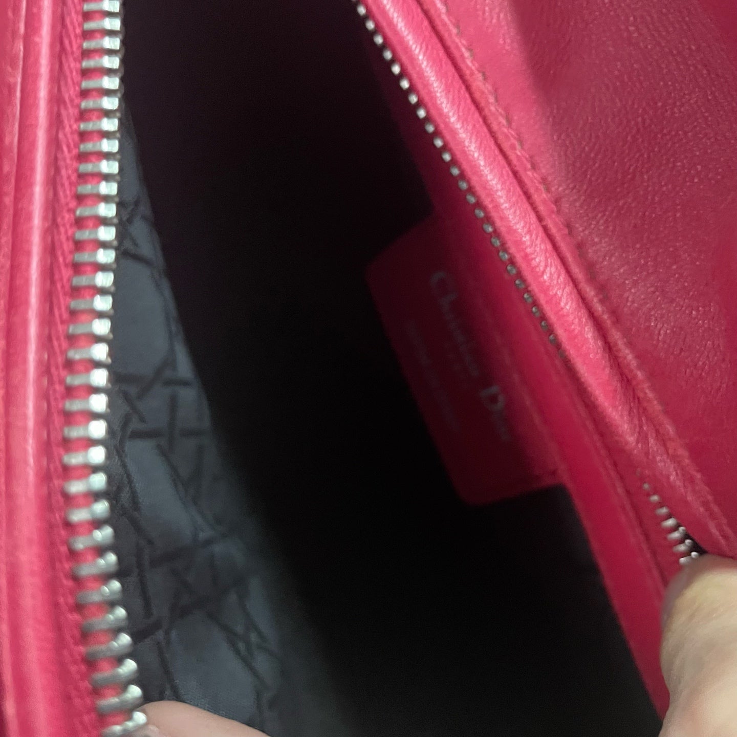 Dior Lady dior sheepskin middle size Pink