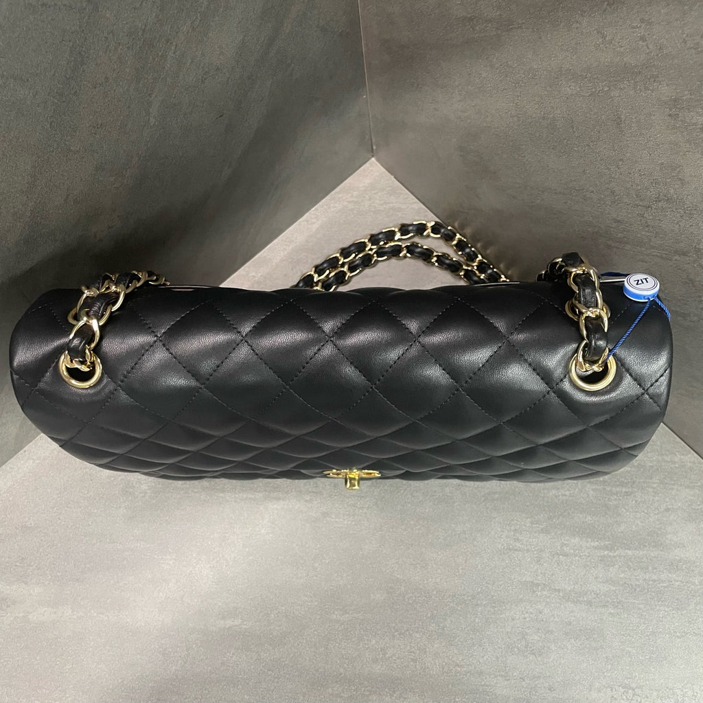 Chanel Classic Flap sheepskin Jumbo Black-Gold