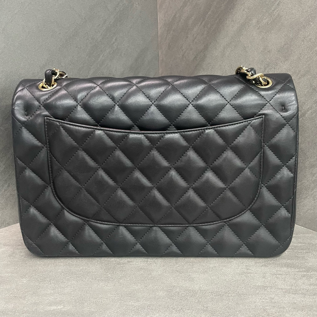 Chanel Classic Flap sheepskin Jumbo Black-Gold