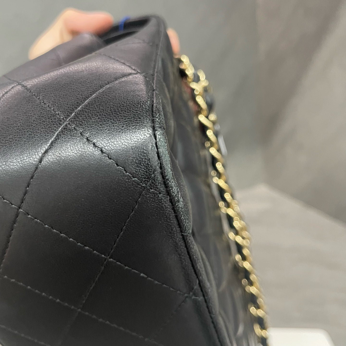 Chanel Classic Flap sheepskin Jumbo Black-Gold