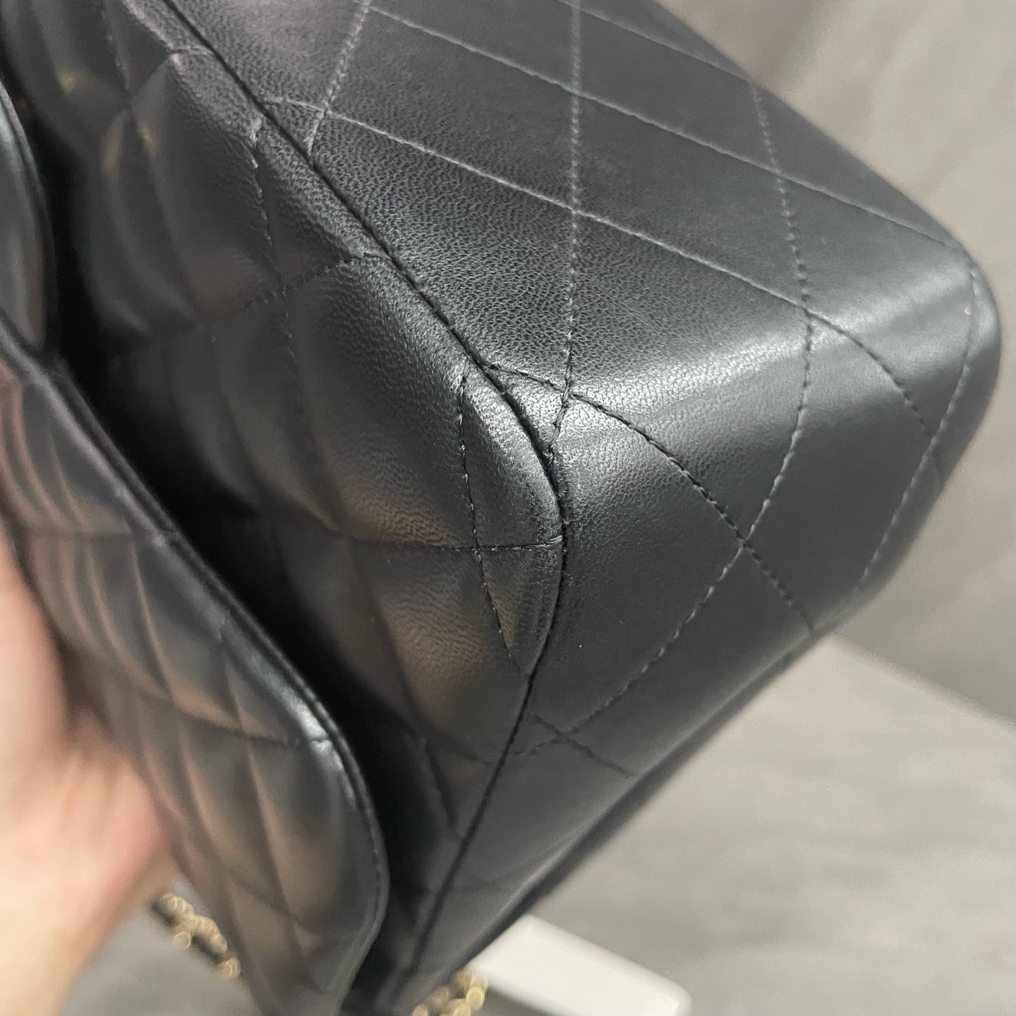 Chanel Classic Flap sheepskin Jumbo Black-Gold