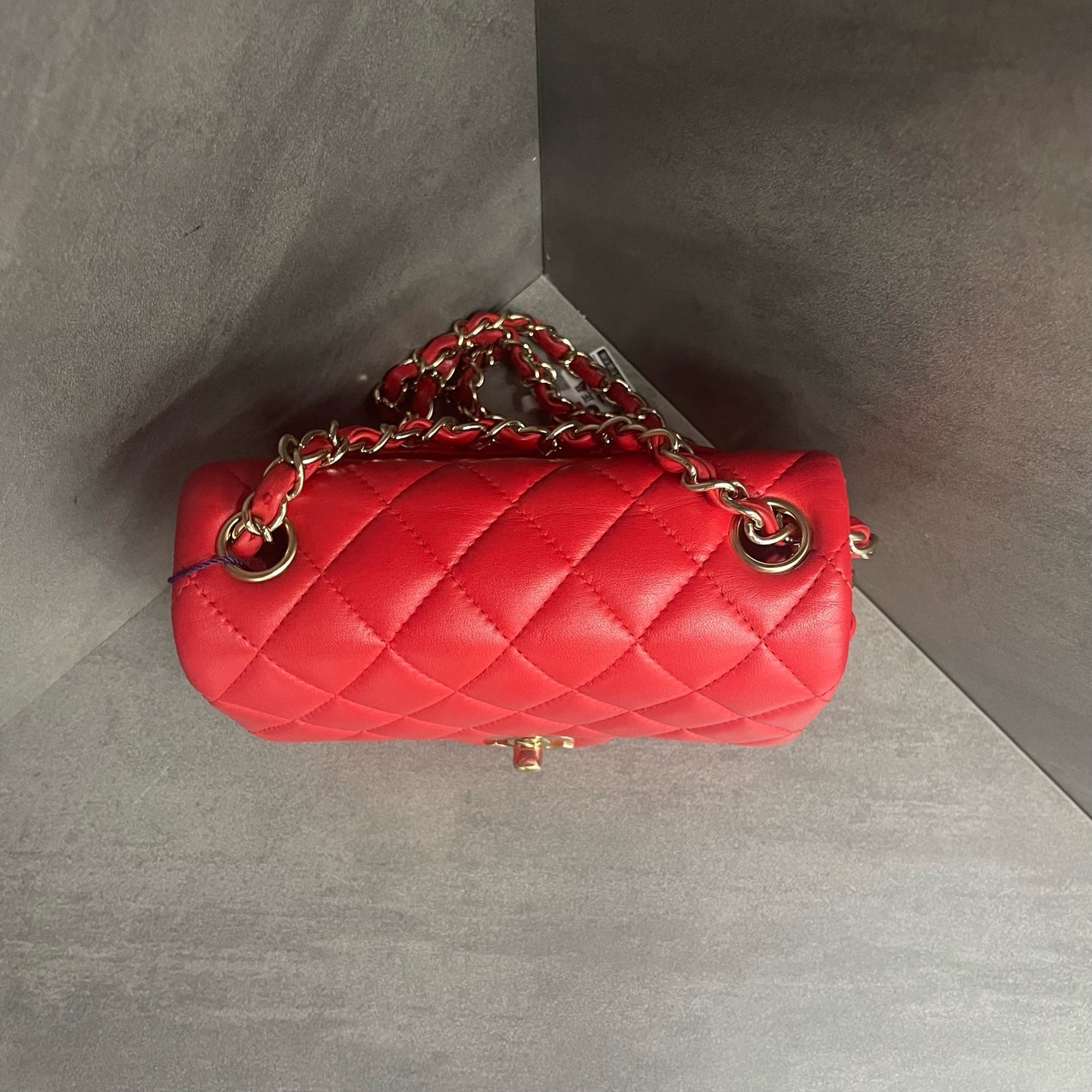 Chanel Classic Flap mini square Red sheepskin