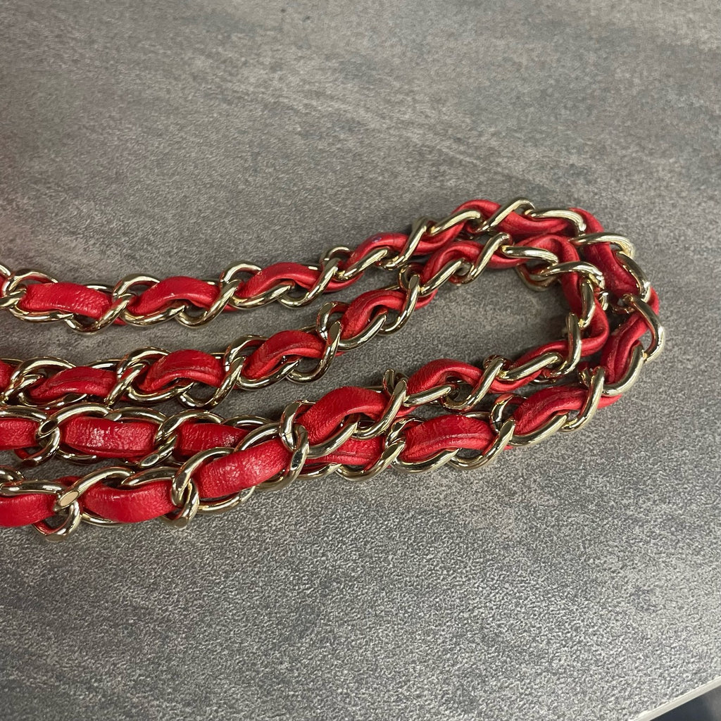 Chanel Classic Flap mini square Red sheepskin