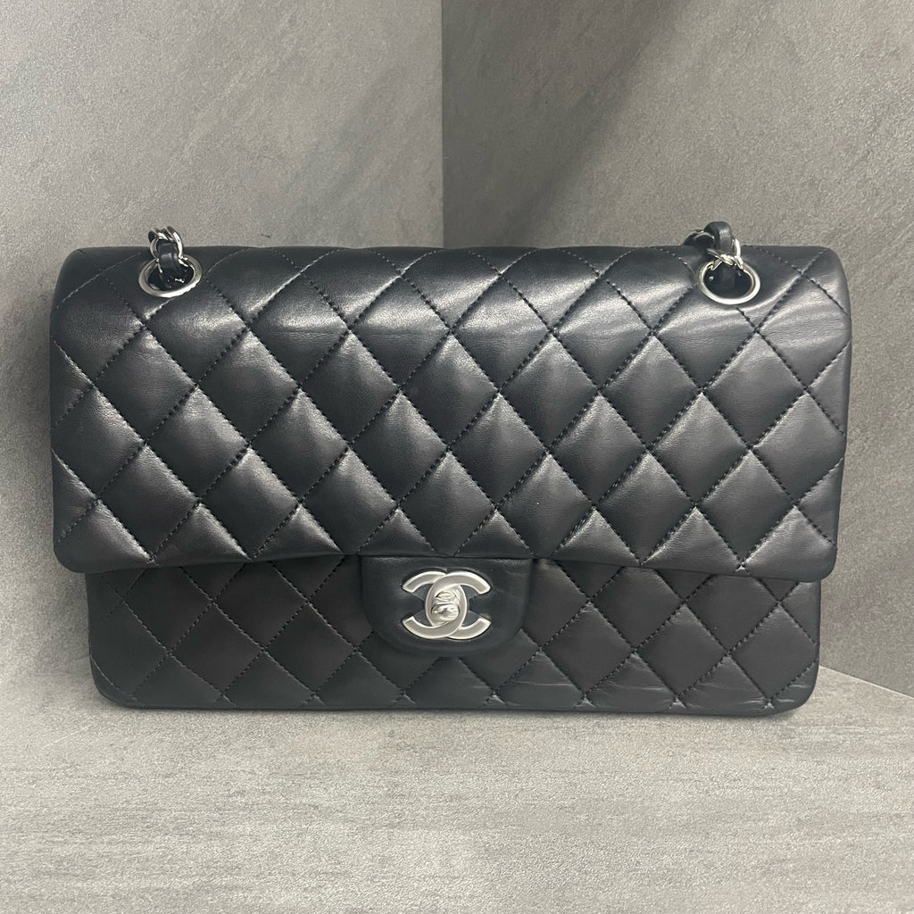 CHANEL Classic Flap Small size Lambskin Black-Sliver