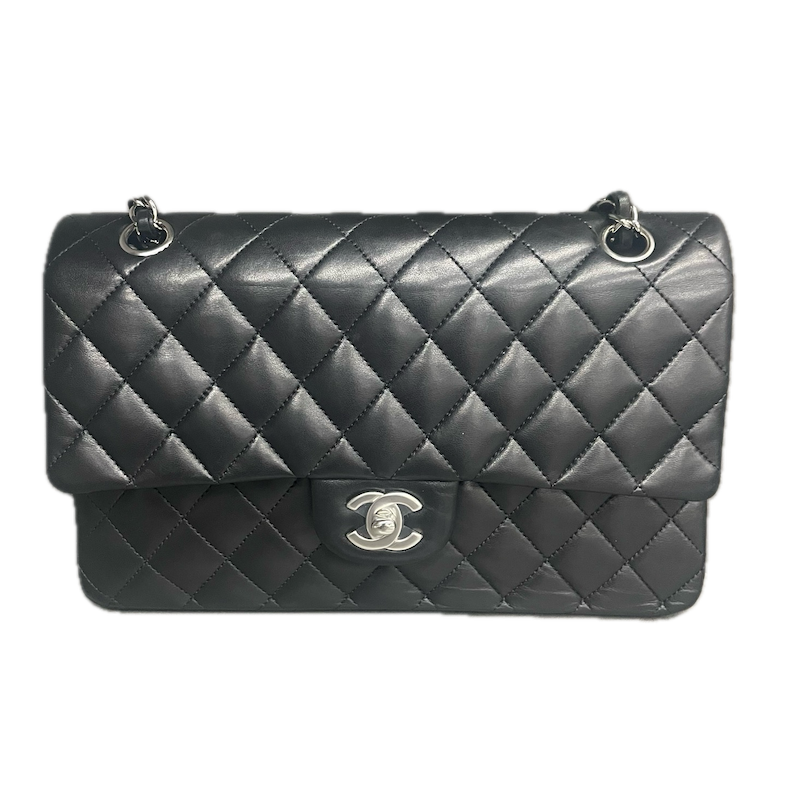 CHANEL Classic Flap Small size Lambskin Black-Sliver