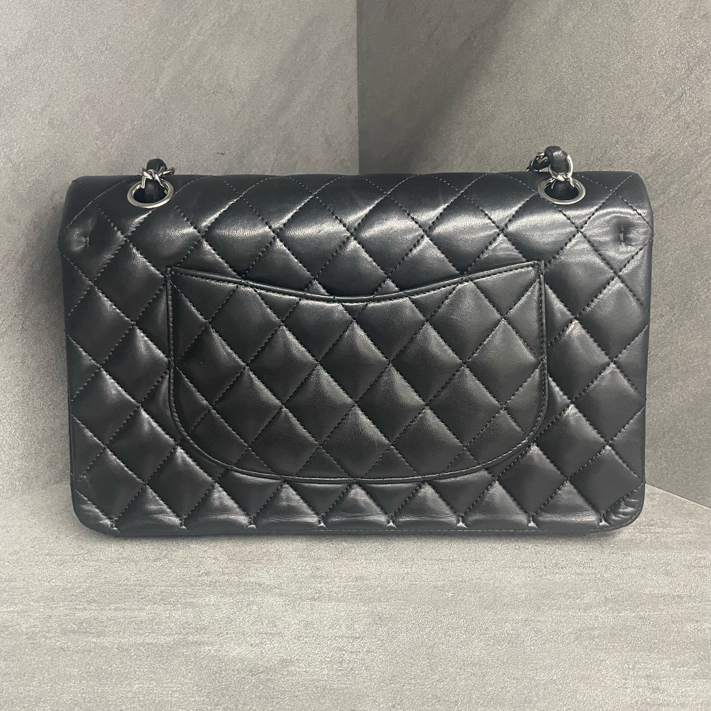 CHANEL Classic Flap Small size Lambskin Black-Sliver