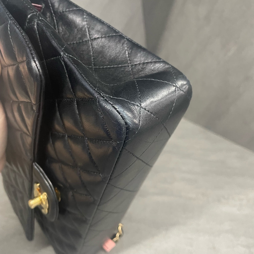 CHANEL Classic Flap Small size Sheepskin Black-Golden
