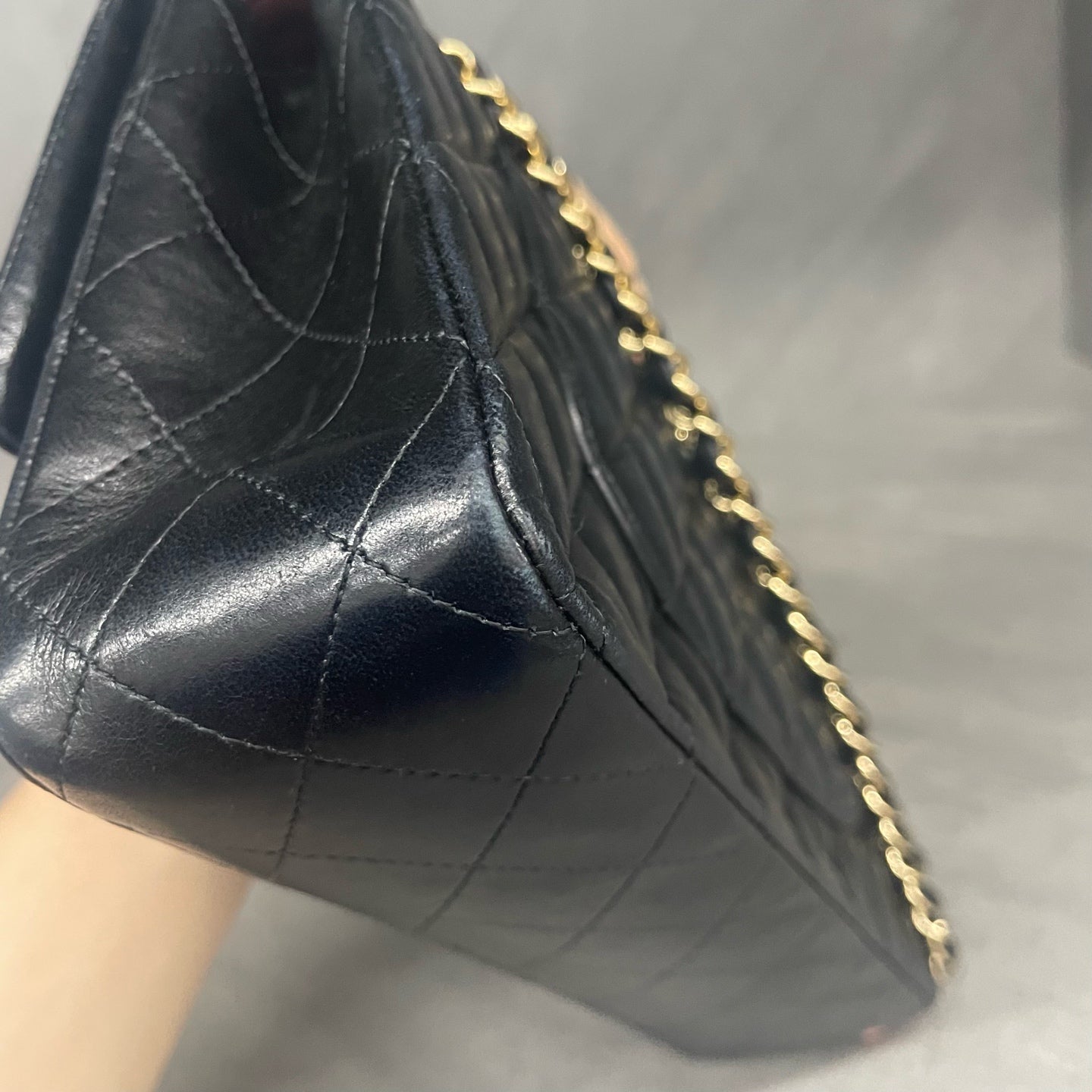 CHANEL Classic Flap Small size Sheepskin Black-Golden