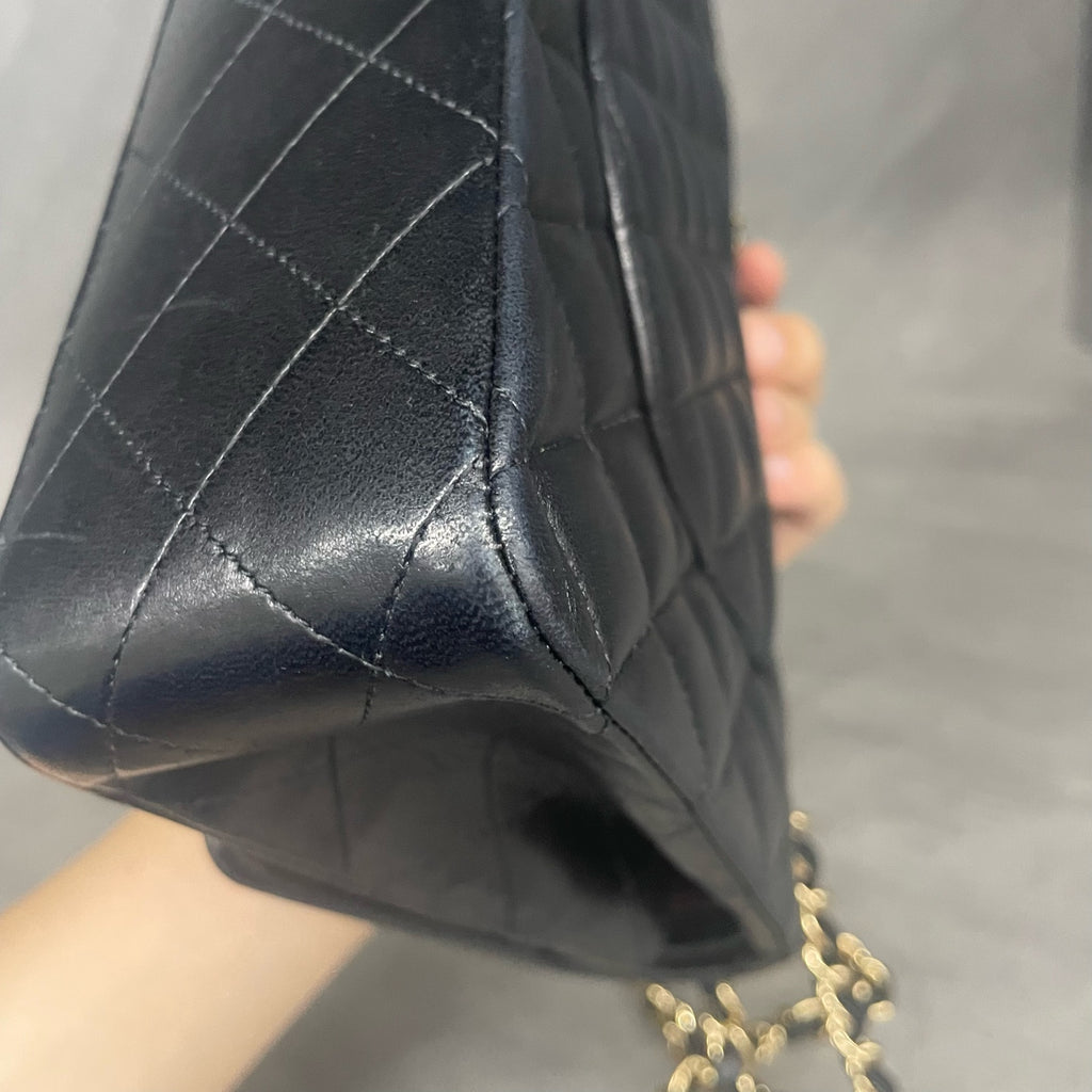 CHANEL Classic Flap Small size Sheepskin Black-Golden