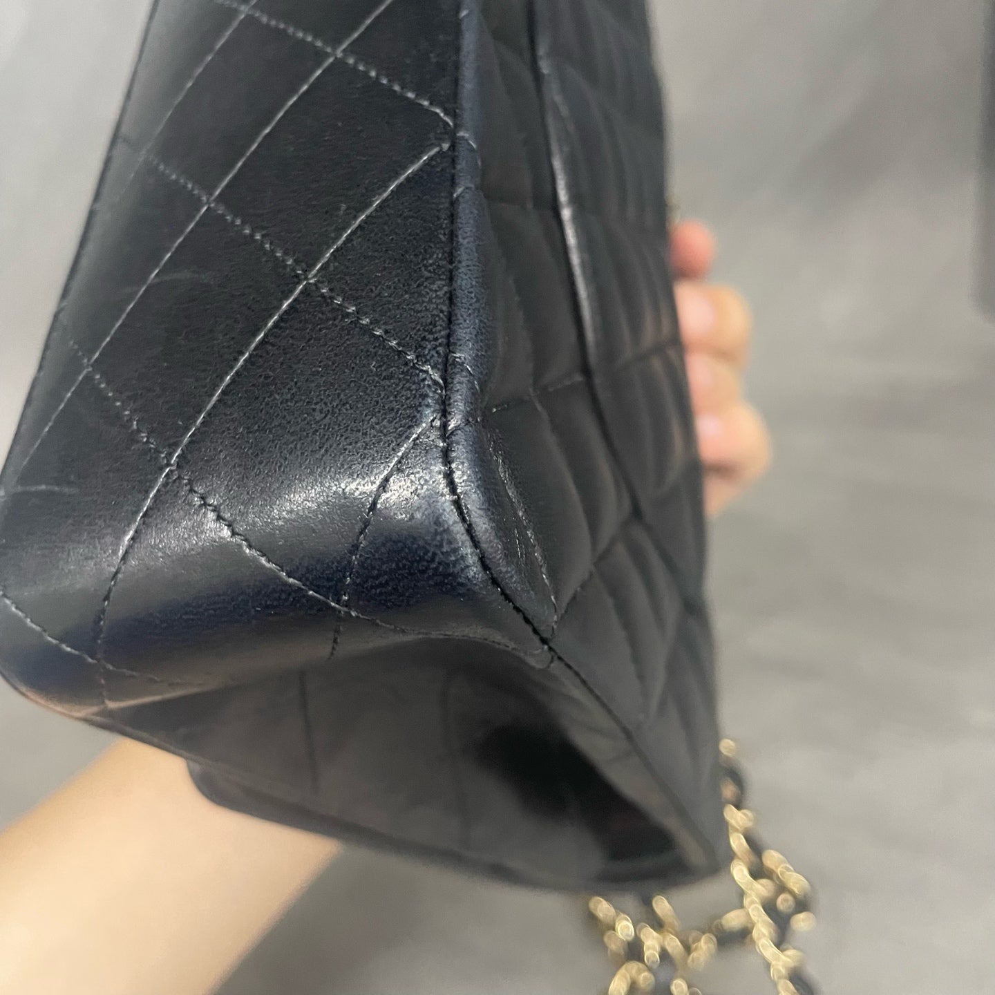 CHANEL Classic Flap Small size Sheepskin Black-Golden