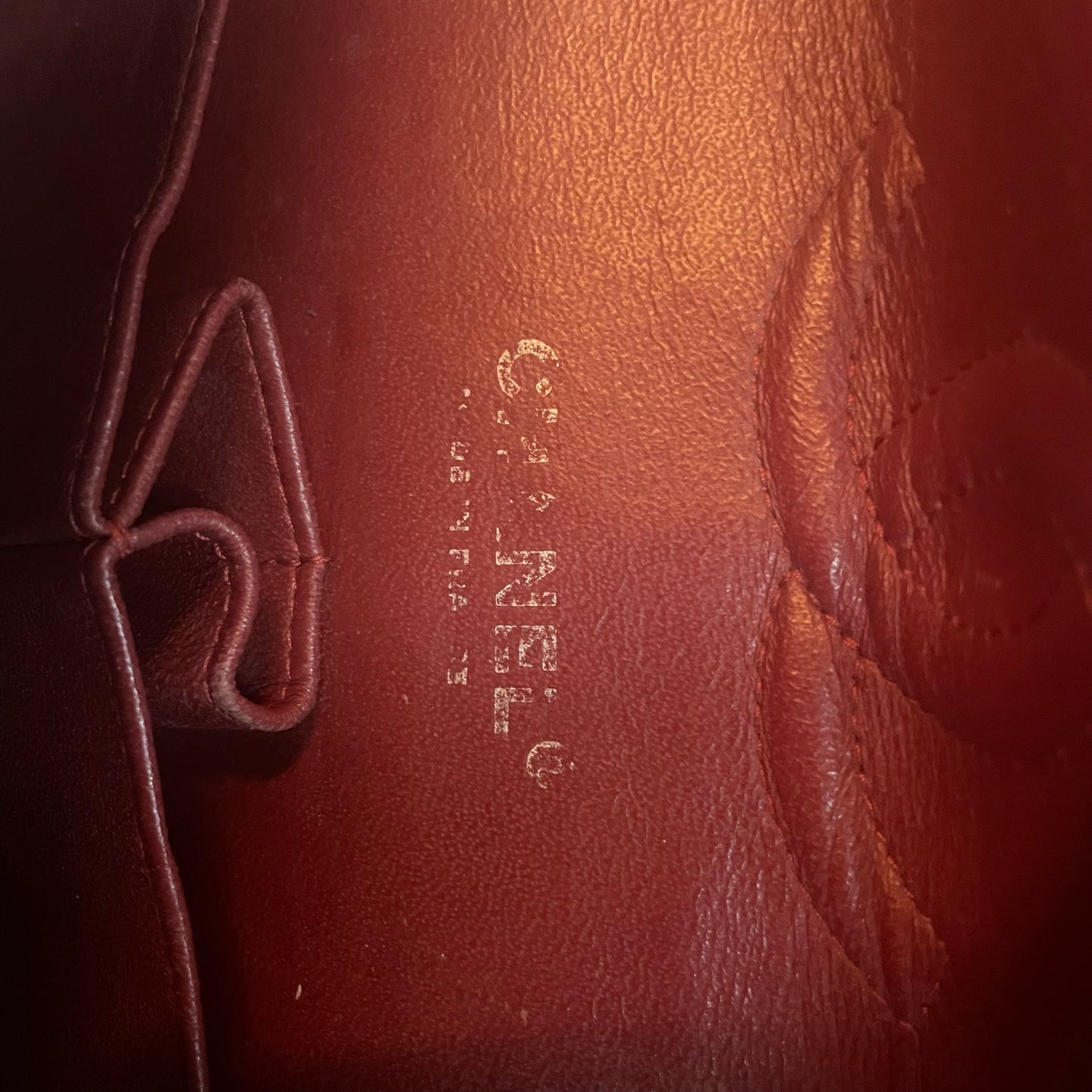 Chanel Classic Flap sheepskin middle size Red-Sliver