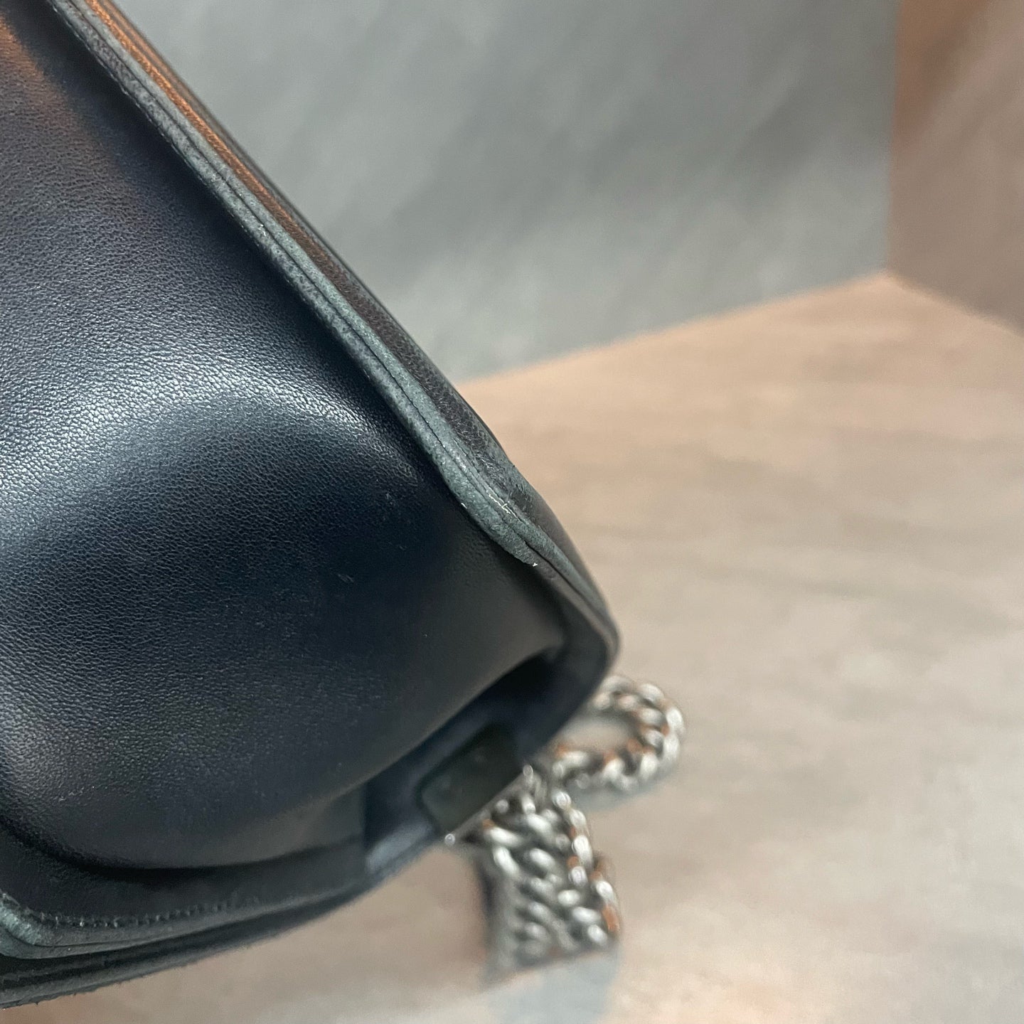 Chanel leboy sheepskin &nbsp;middle size black sliver