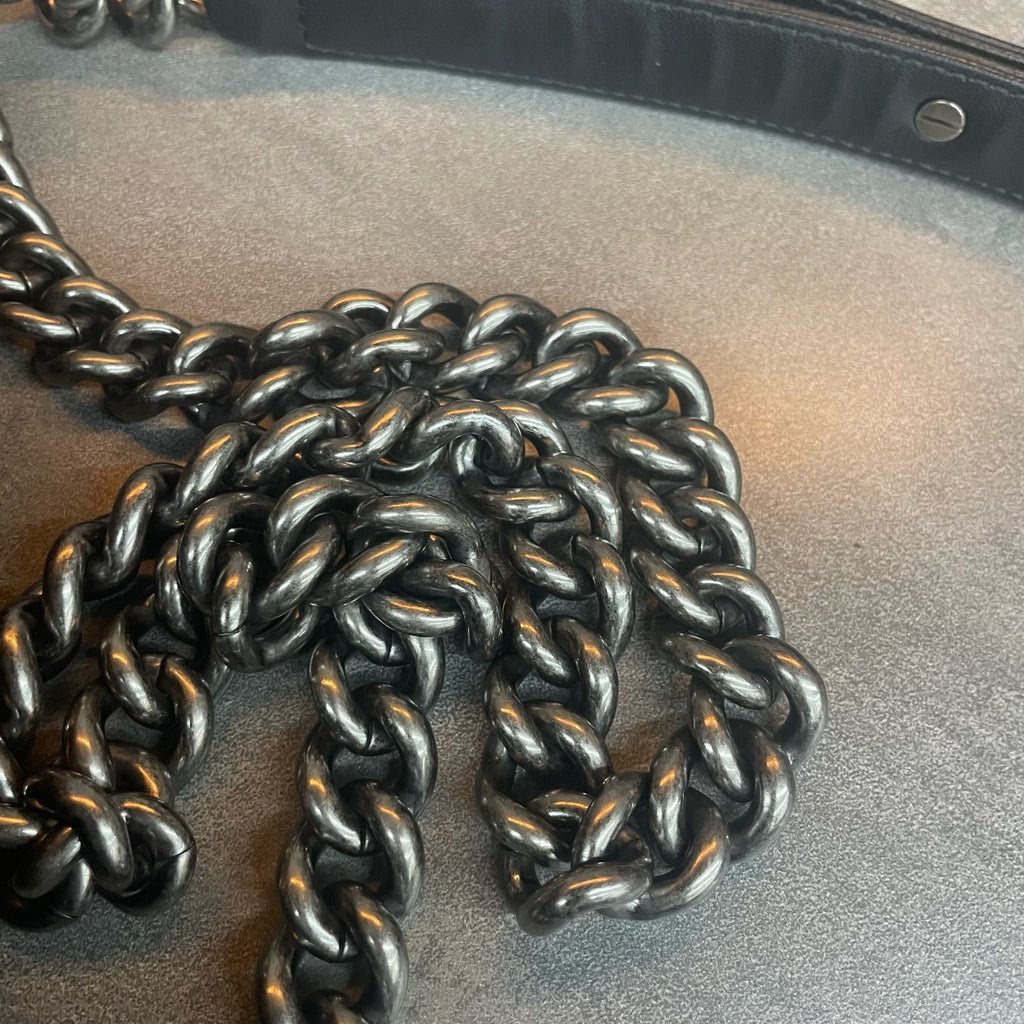 Chanel leboy sheepskin &nbsp;middle size black sliver