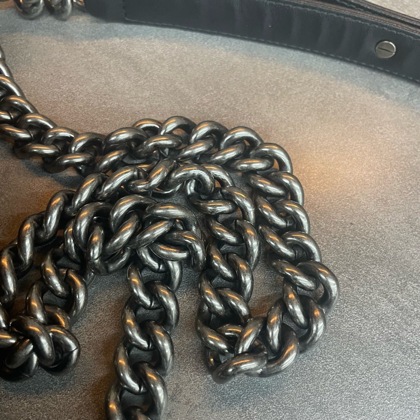 Chanel leboy sheepskin &nbsp;middle size black sliver