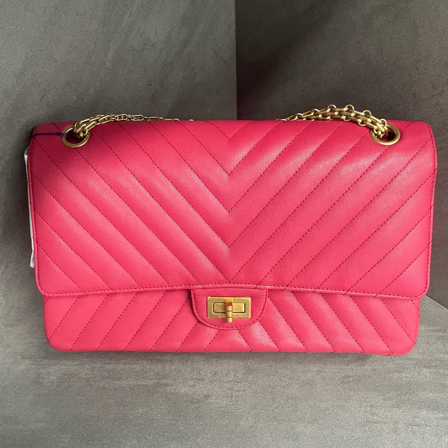 Chanel 2.55 cowhide Pink-Gold