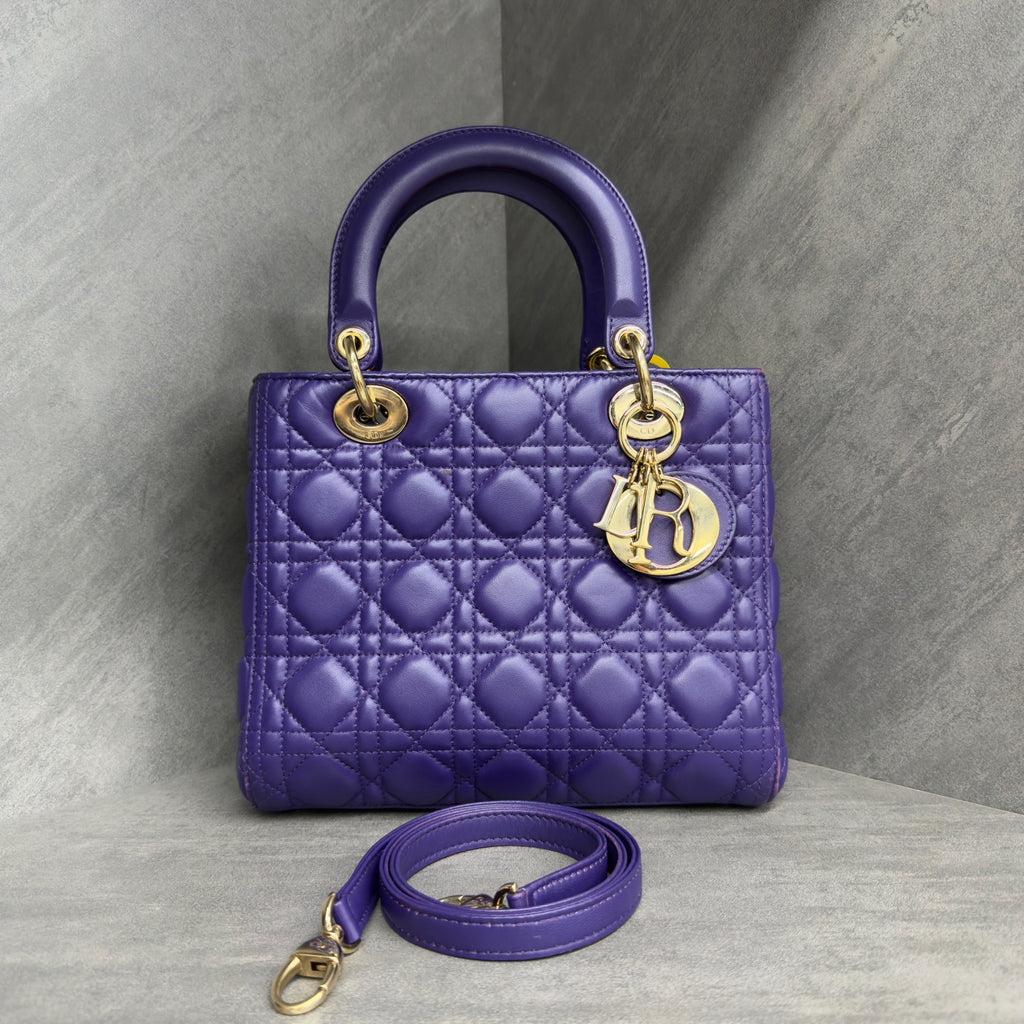 Dior lady dior middle size Purple
