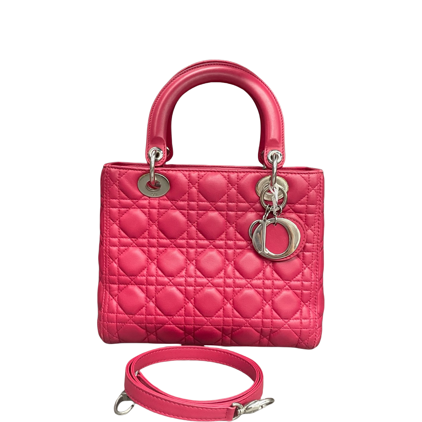 Dior Lady dior sheepskin middle size Pink