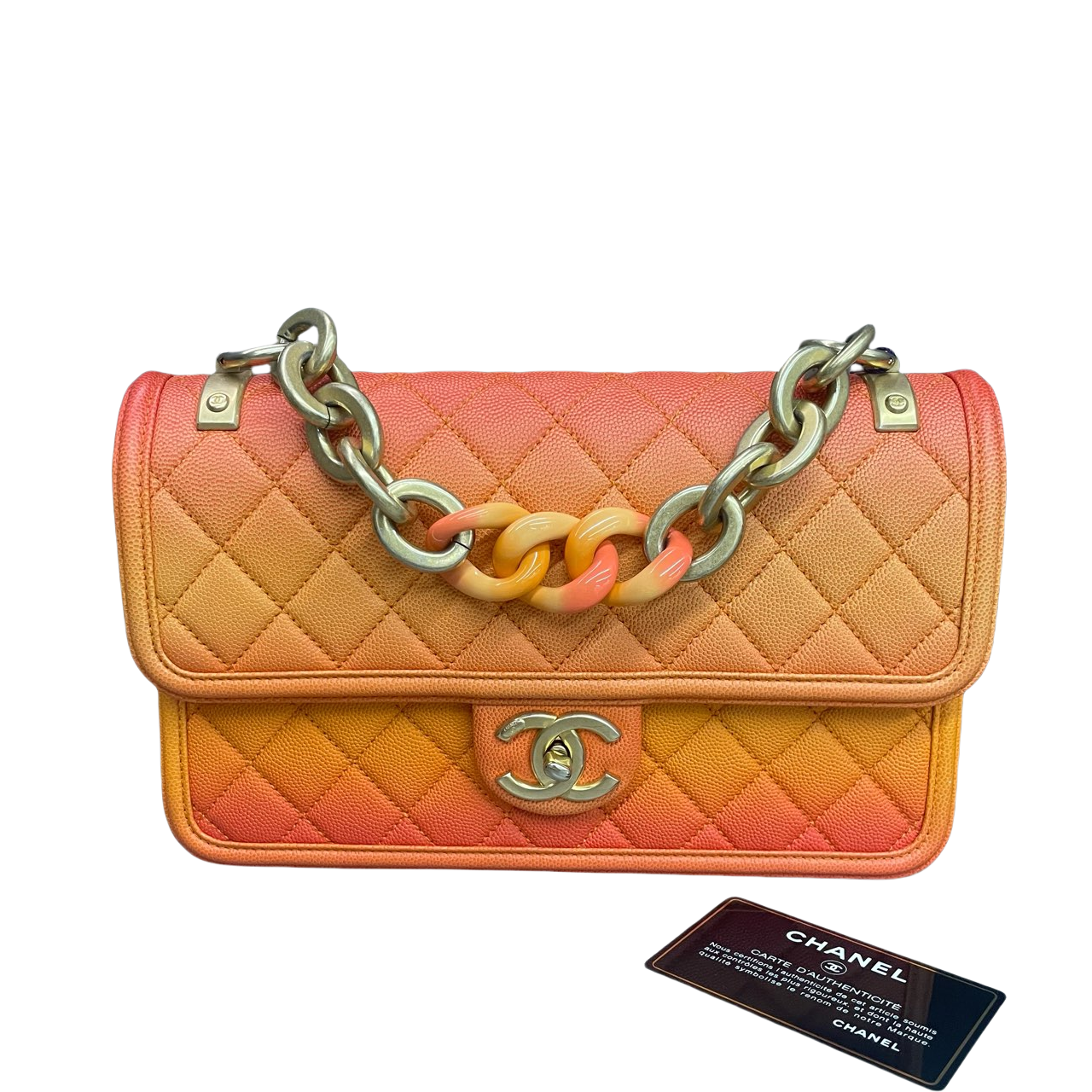 Chanel Flap Gradient orange Limited edition
