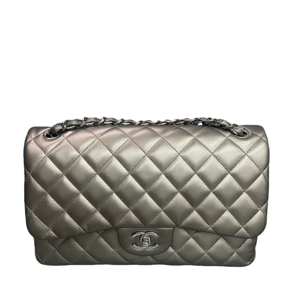 Chanel Classic Flap Sheepskin Jumbo Sliver