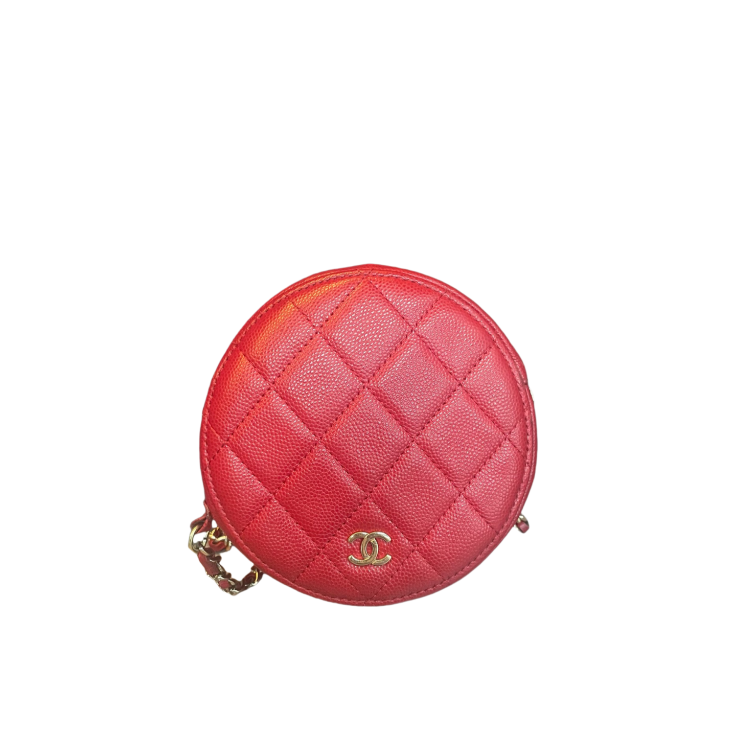 Chanel Round cake bun lychee pattern red
