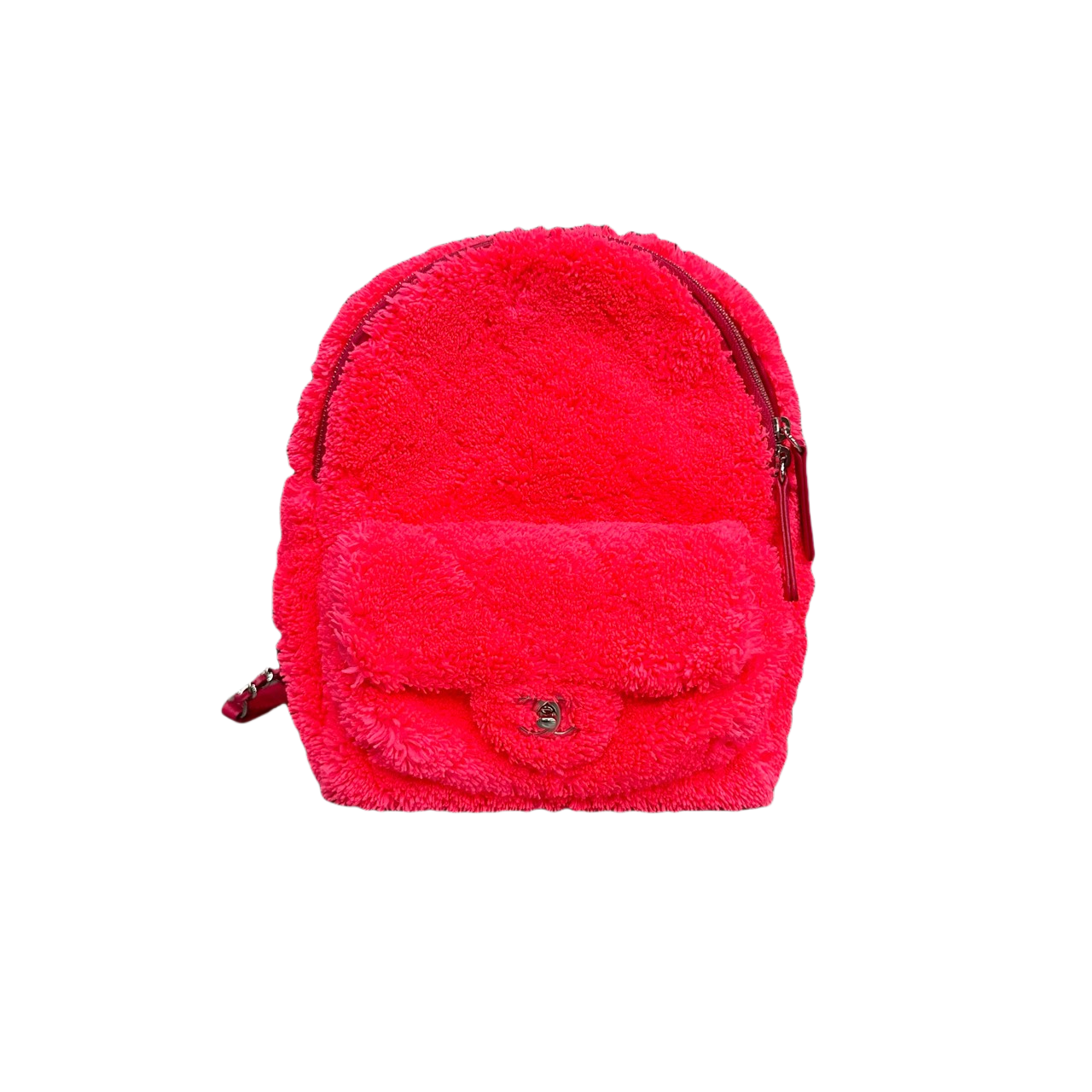 Chanel Plush backpack red