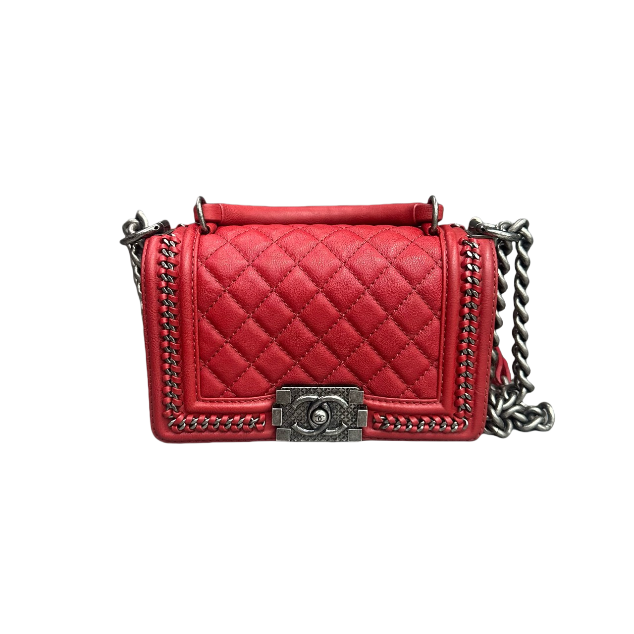 Chanel leboy Court Series cowhide small size red