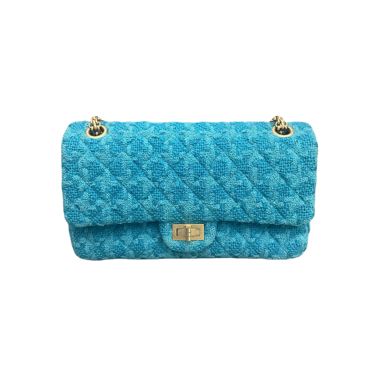 Chanel 2.55 Flap woolen fabric Blue&nbsp;