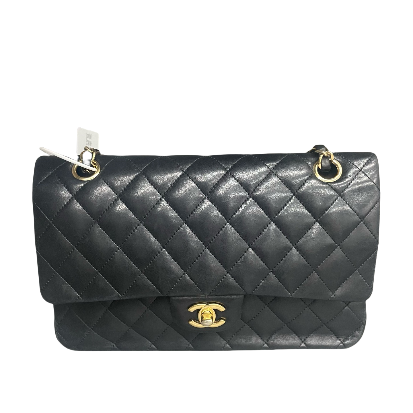 Chanel Classic Flap sheepskin middle size Black-Gold