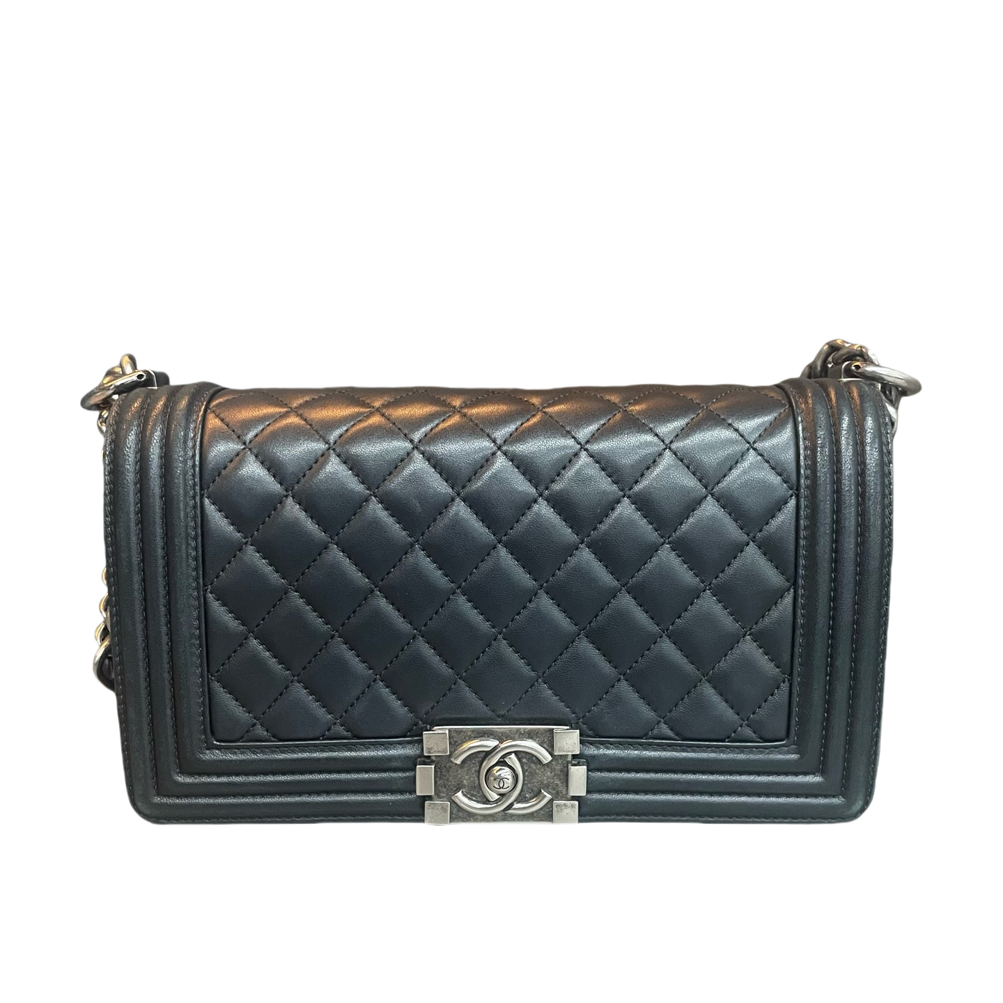 Chanel leboy sheepskin &nbsp;middle size black sliver