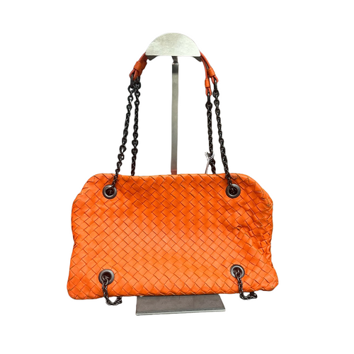 Bottega veneta Woven bag Double chain single shoulder bag Red